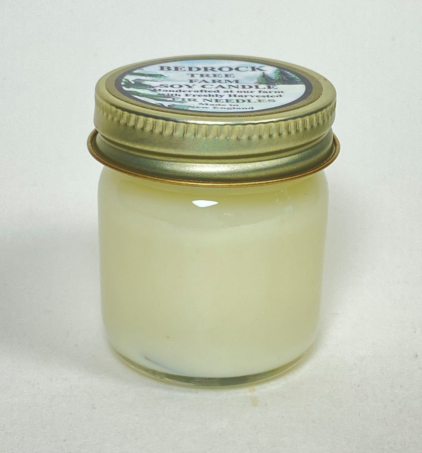 SOY CANDLE Fir Needle Natural Mason Mini Jar 1.25 oz. Cotton Wick - MJ125N
