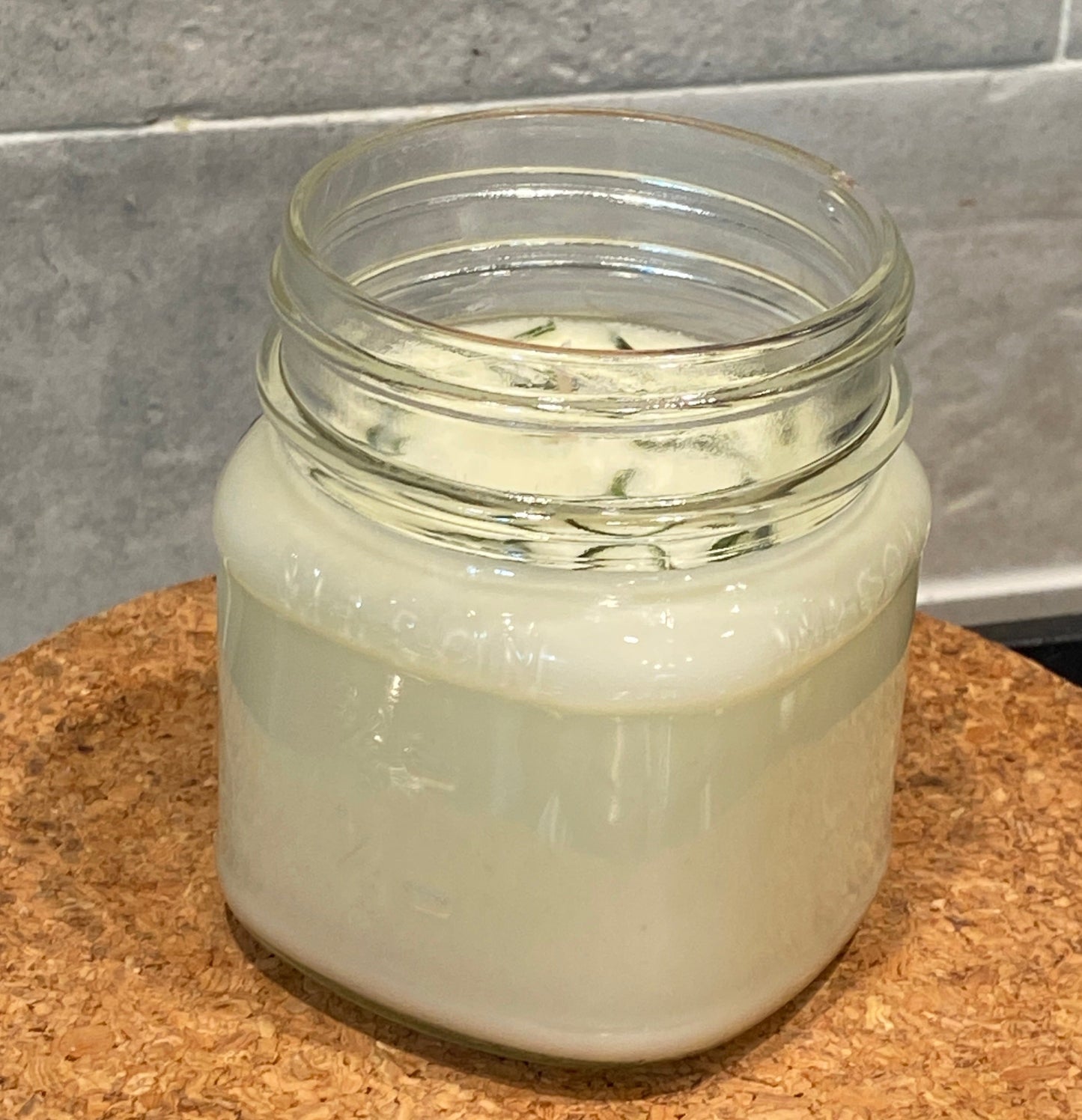 SOY CANDLE - Fir Needle Natural Mason Jar 8 oz. Single Cotton Wick - MJ8N