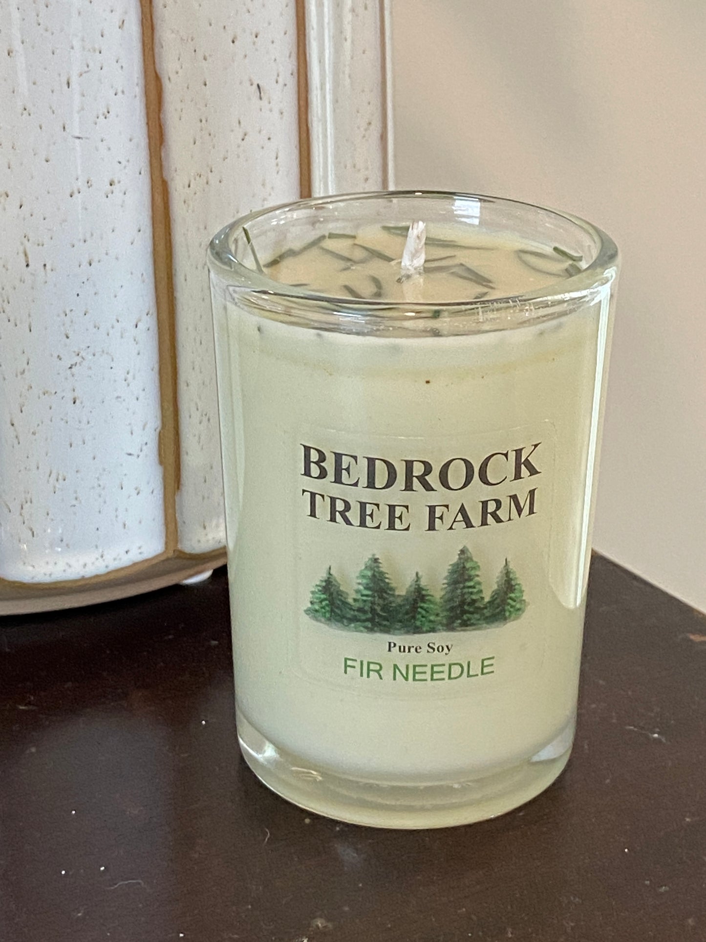 SOY CANDLE - Fir Needle Natural  Libbey Tumbler 7 oz. Single Cotton Wick - LT7N
