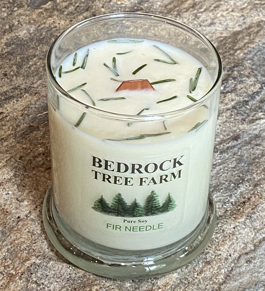 SOY CANDLE - Fir Needle Natural Libbey Status Jar 12 oz. with Wooden Wick - LSJ12N