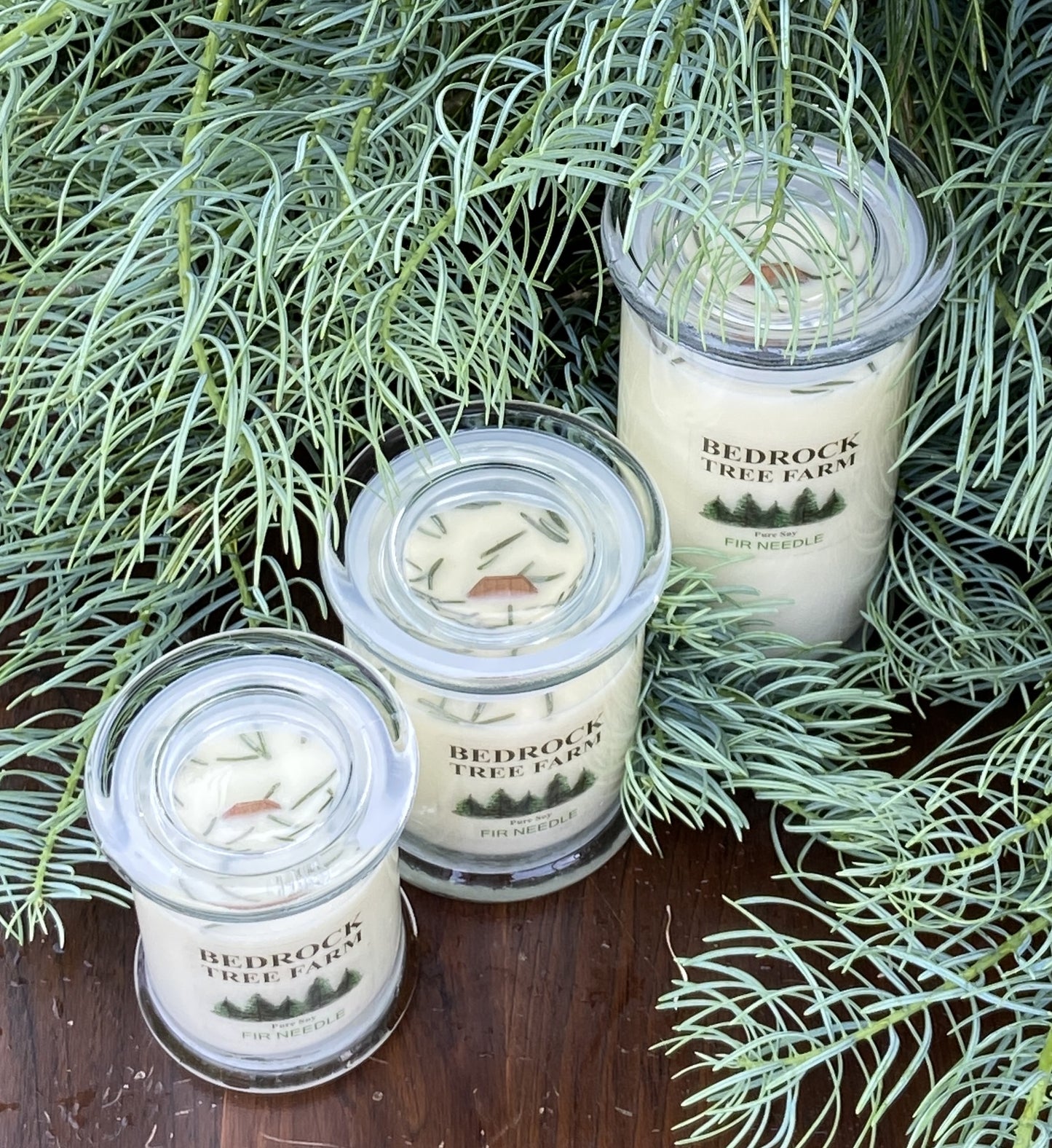 SOY CANDLE - Fir Needle Natural Libbey Status Jar 21 oz. with Wooden Wick - LSJ21N