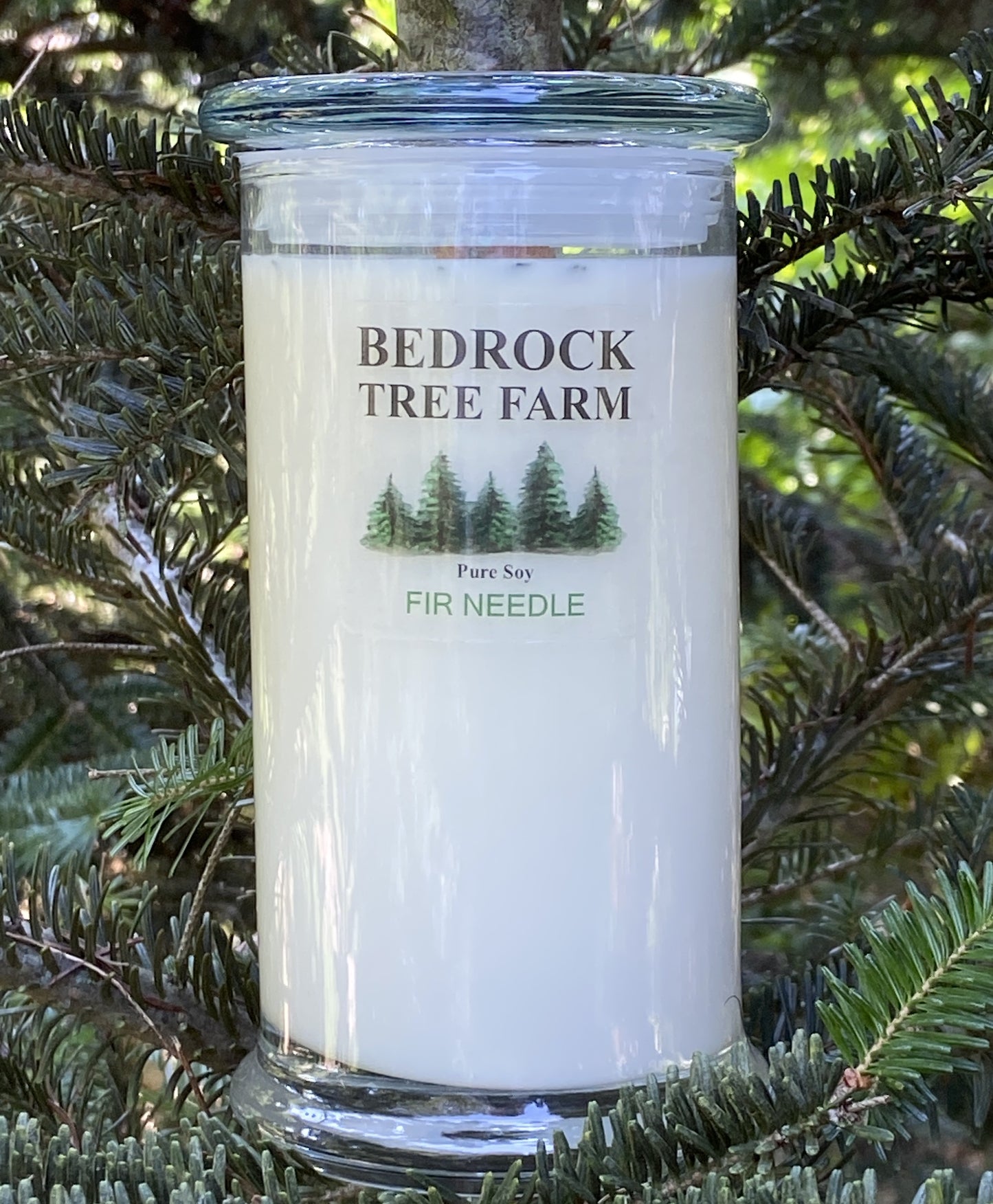 SOY CANDLE - Fir Needle Natural Libbey Status Jar 21 oz. with Wooden Wick - LSJ21N