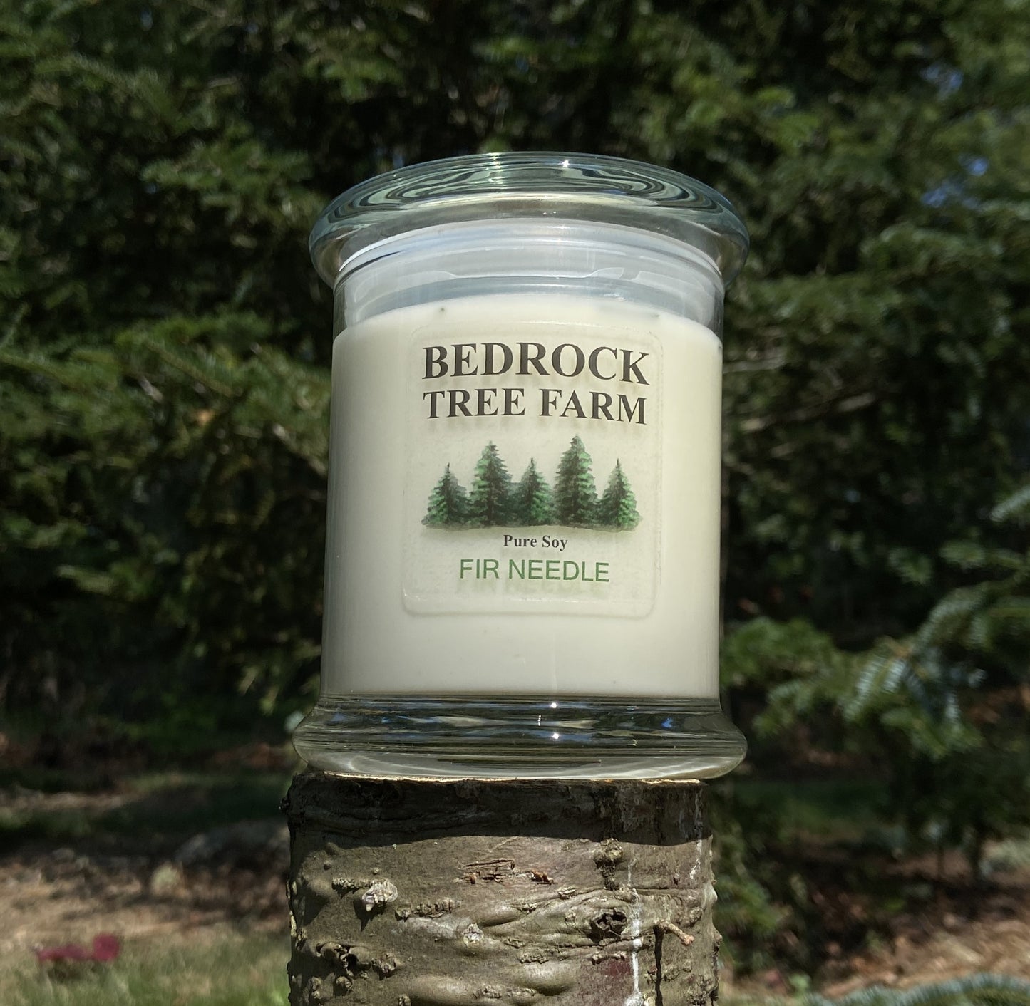 SOY CANDLE - Fir Needle Natural Libbey Status Jar 12 oz. with Wooden Wick - LSJ12N