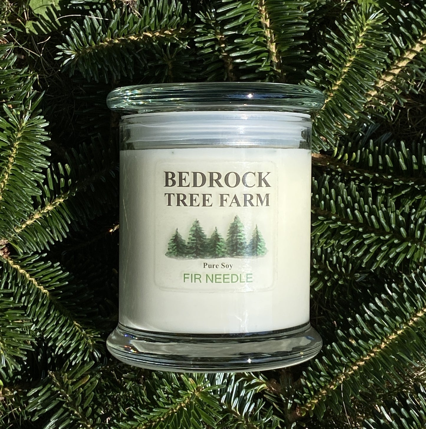 SOY CANDLE - Fir Needle Natural Libbey Status Jar 12 oz. with Wooden Wick - LSJ12N