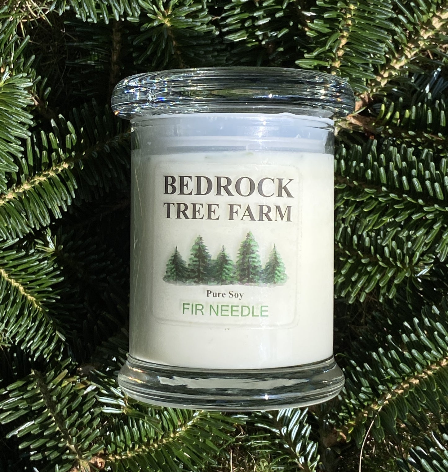 SOY CANDLE - Fir Needle Natural Libbey Status Jar 8 oz. with Wooden Wick - LSJ8N