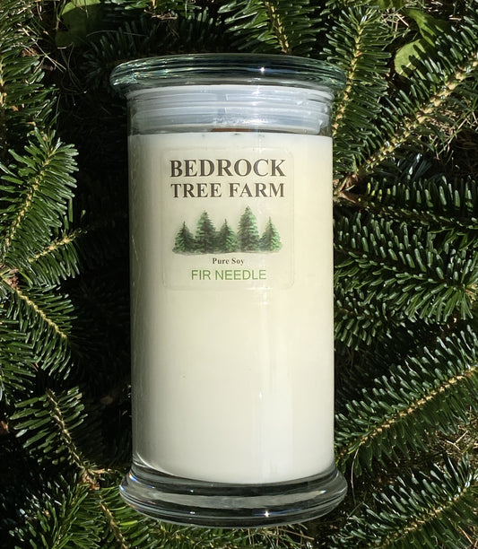 SOY CANDLE - Fir Needle Natural Libbey Status Jar 21 oz. with Wooden Wick - LSJ21N