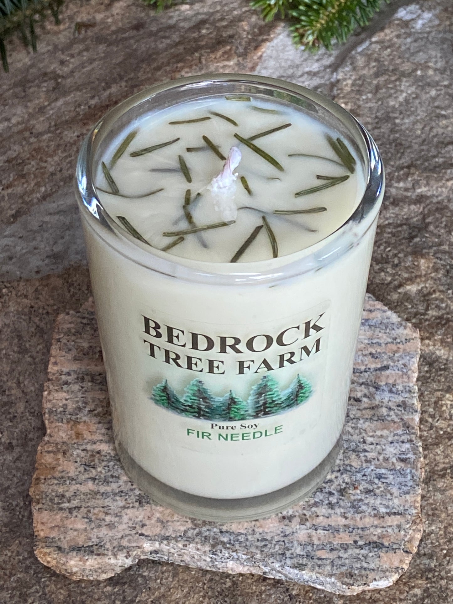 SOY CANDLE - Fir Needle Natural  Libbey Tumbler 7 oz. Single Cotton Wick - LT7N