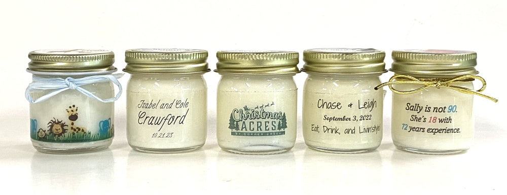 SOY CANDLE Fir Needle Natural Mason Mini Jar 1.25 oz. Cotton Wick - MJ125N